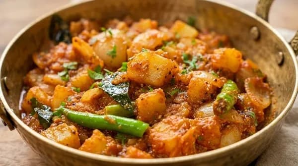 Dhaba Style Potato Onion Curry